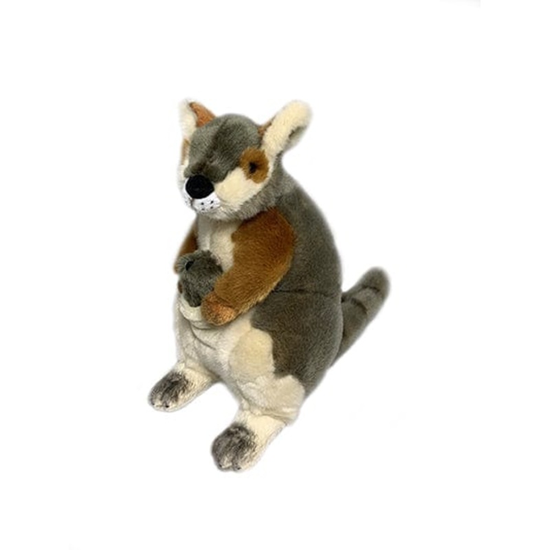 Rock-Wallaby withJoey Life Like Plush Size 27cm/10.5