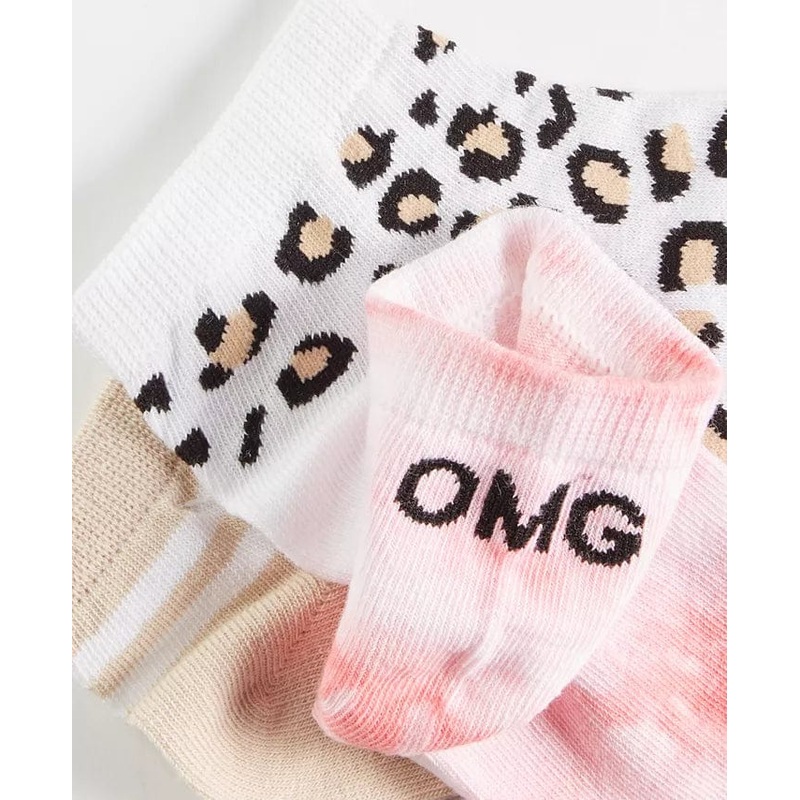 Women's 3 Pair No-Show Socks Jenni Animal Print Tie Dye Super Soft!