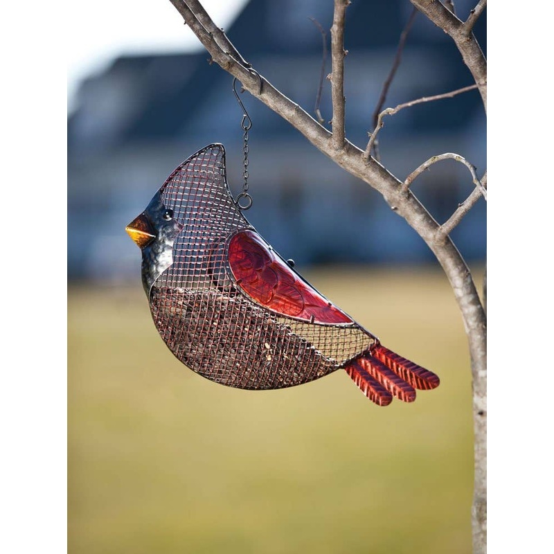 Cardinal Mesh Bird Seed Feeder