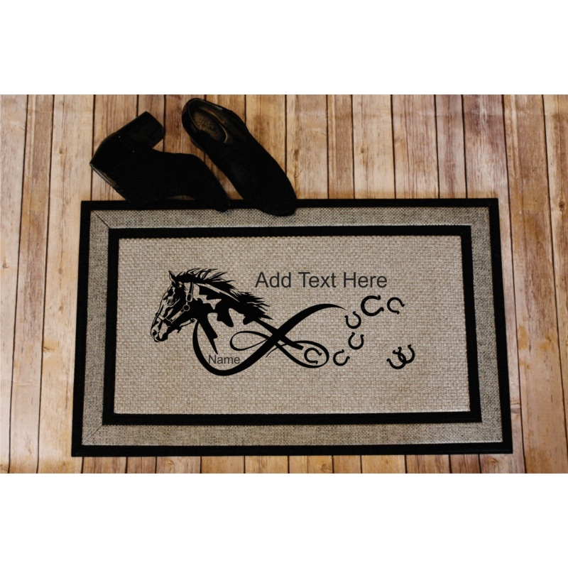 Running Horse Custom Door Mat