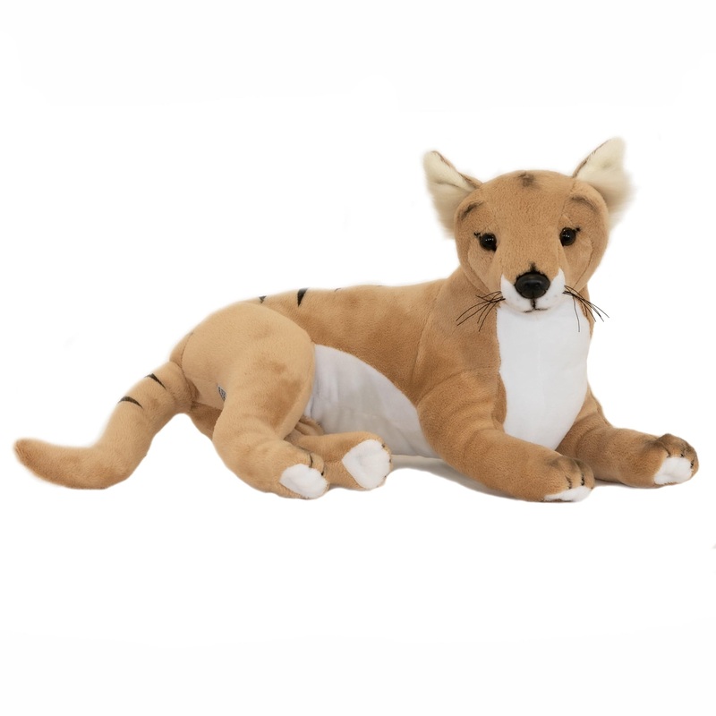 Large Lifelike Lying Tasmanian Tiger Size 40cm/15.7 Eco Friendly
