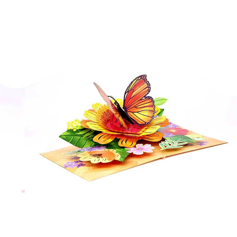 Monarch Butterfly 3D Pop Up Greeting Card