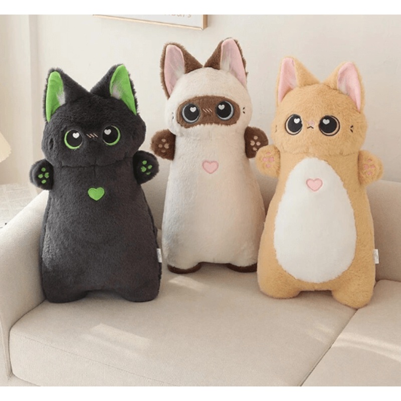 Kawaii Large Kitty Cat or Pink Pig Pillow Plush Animals 55cm Tall!