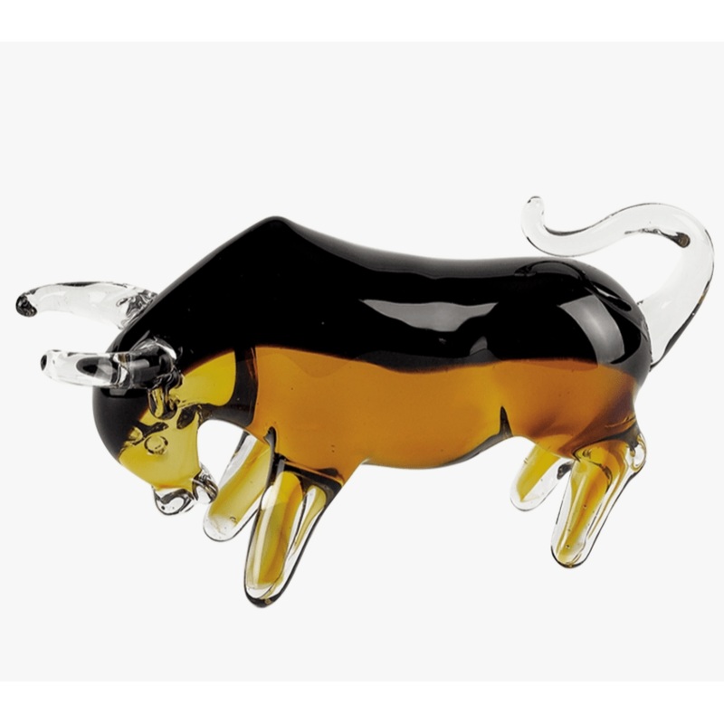 Murano Style Artglass Bull Handmade