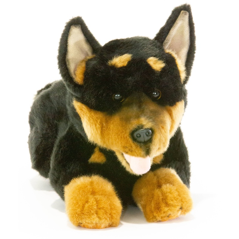 Black or Red and Tan Australian Kelpie Puppies Plush Size 30cm/12" Stuffed Animal Realistic