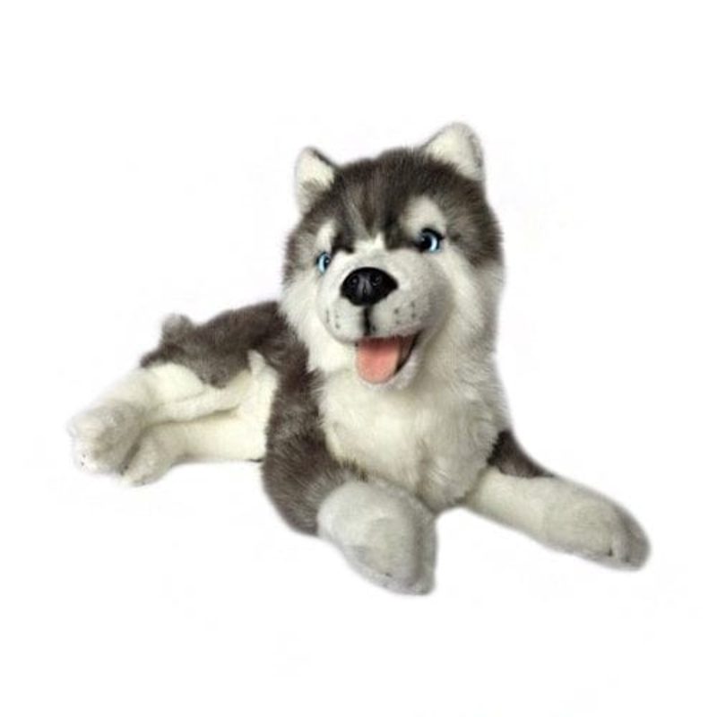 Plush Realistic Husky Size 44cm/17