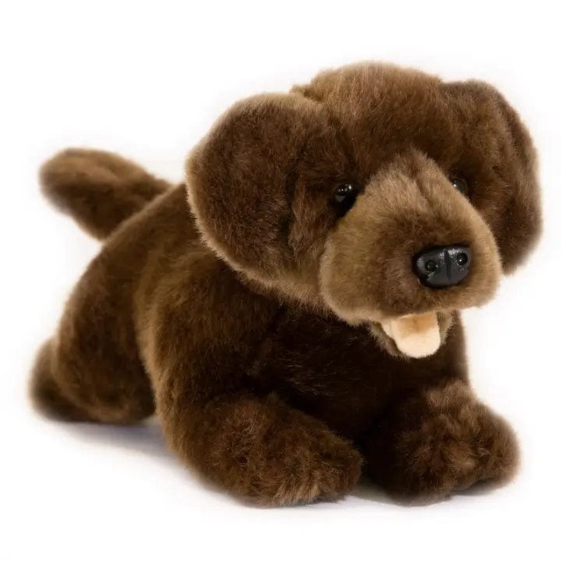 Chocolate Labrador Puppy Plush Small Realistic