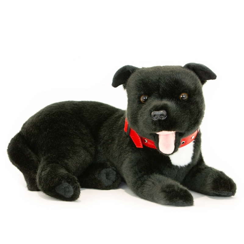 Black Staffordshire Bull Terrier Eco Friendly Size 35cm/13.75"