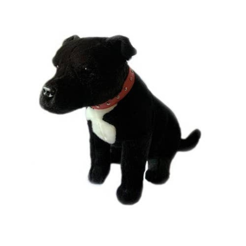 Black Staffordshire Bull Terrier Large Size 33cm/13"