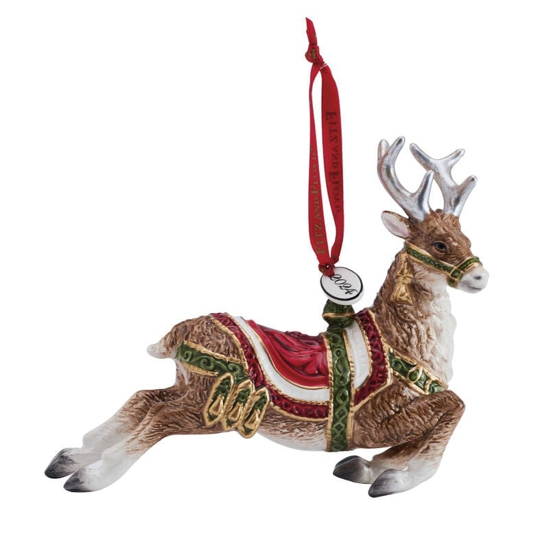 Blue or Red Telluride Collectible Deer Ornaments 2024 by Fitz & Floyd