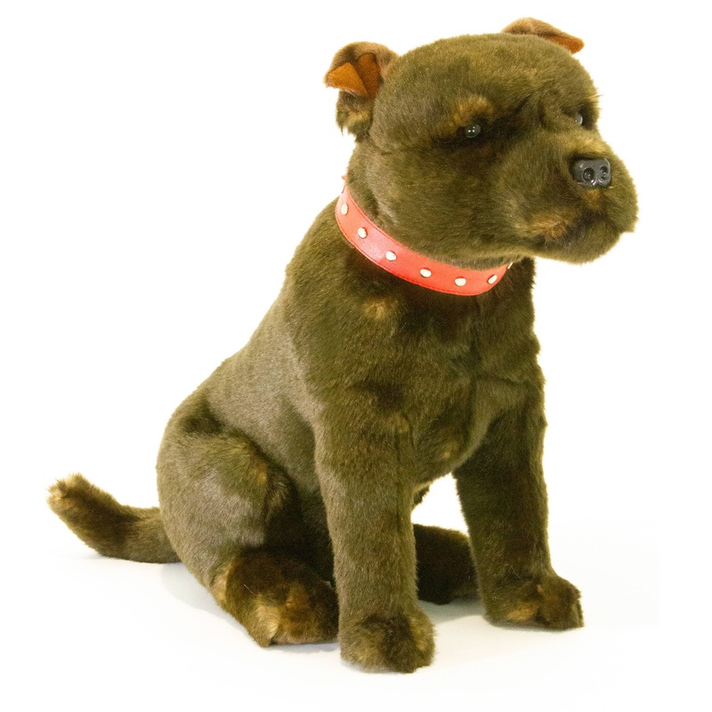 Brindle Staffordshire Bull Terrier Handmade Realistic Eco Friendly 32cm/12.6"