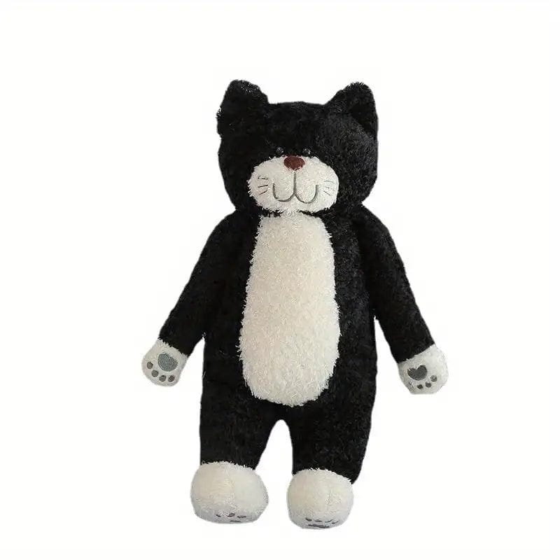 Cuddly Kitty Plush Pillow Tuxedo Cat Black and White