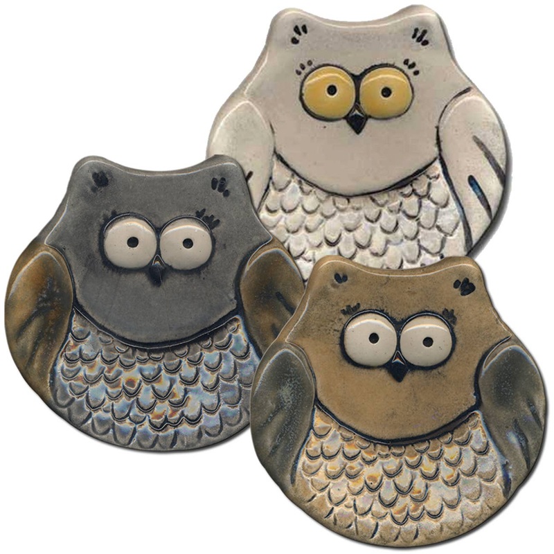 Cute Ceramic Owl Dish: Mini 3" Owls Handmade in the USA