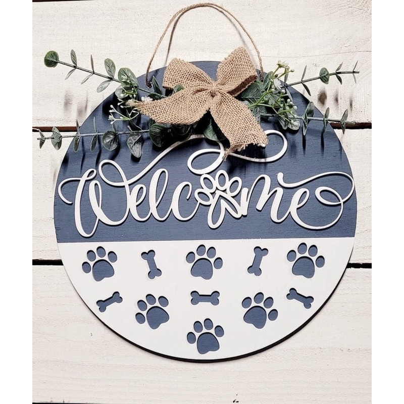 Dog Lover's Welcome Sign Handmade in the USA