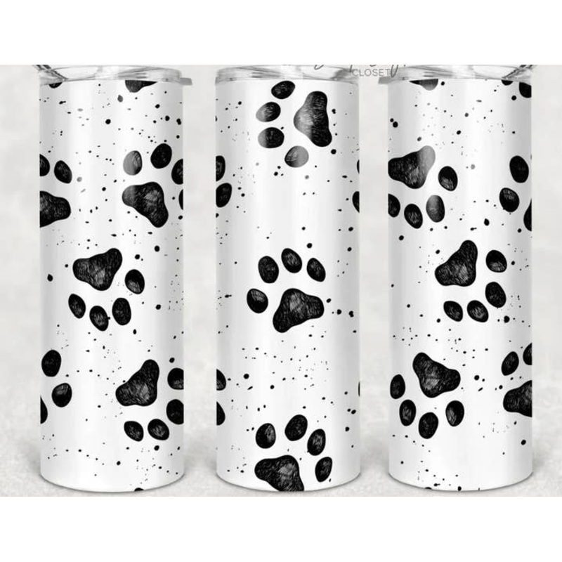 Paw Print Skinny Tumbler For Dog Lovers