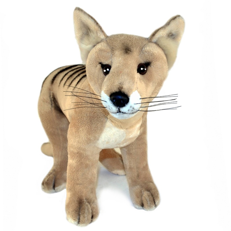Realistic Plush Standing Tasmanian Tigers Large and Small Size