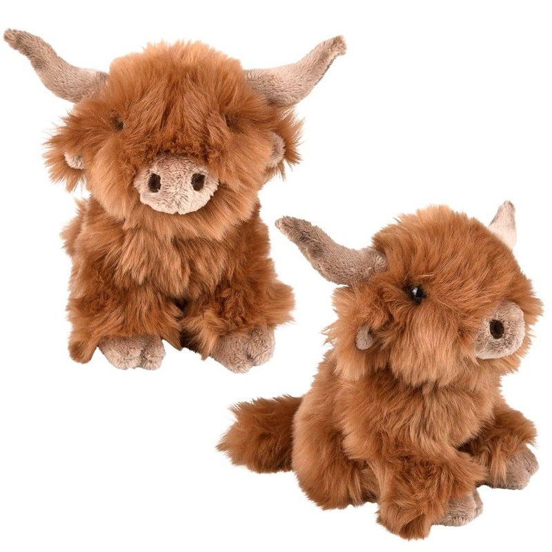 Small Plush Sitting Highland Cow Heirloom Collection 7"