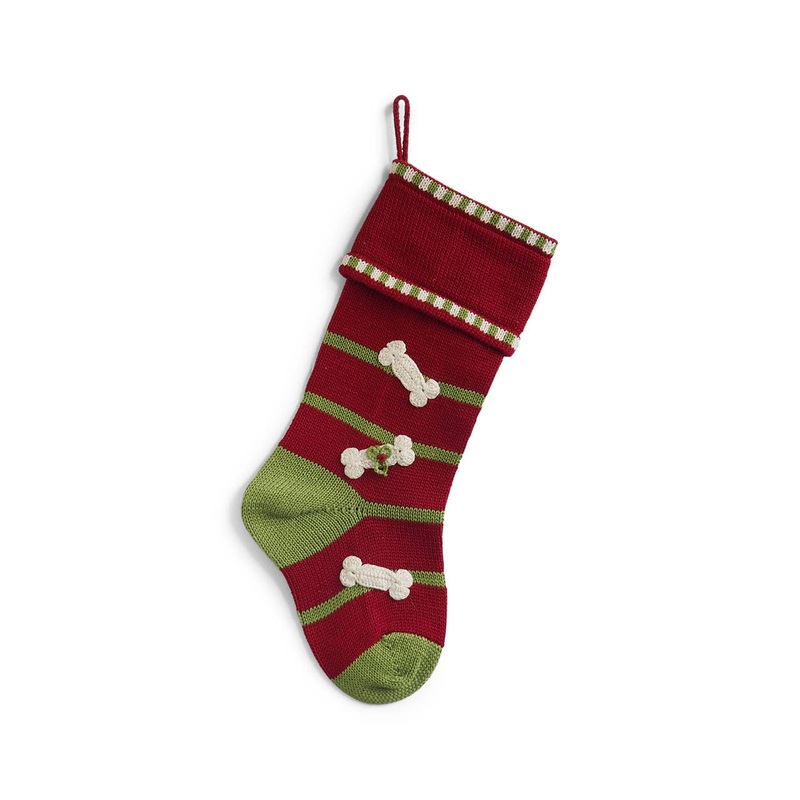 Dog Christmas Stocking, Red-Handmade in Armenia