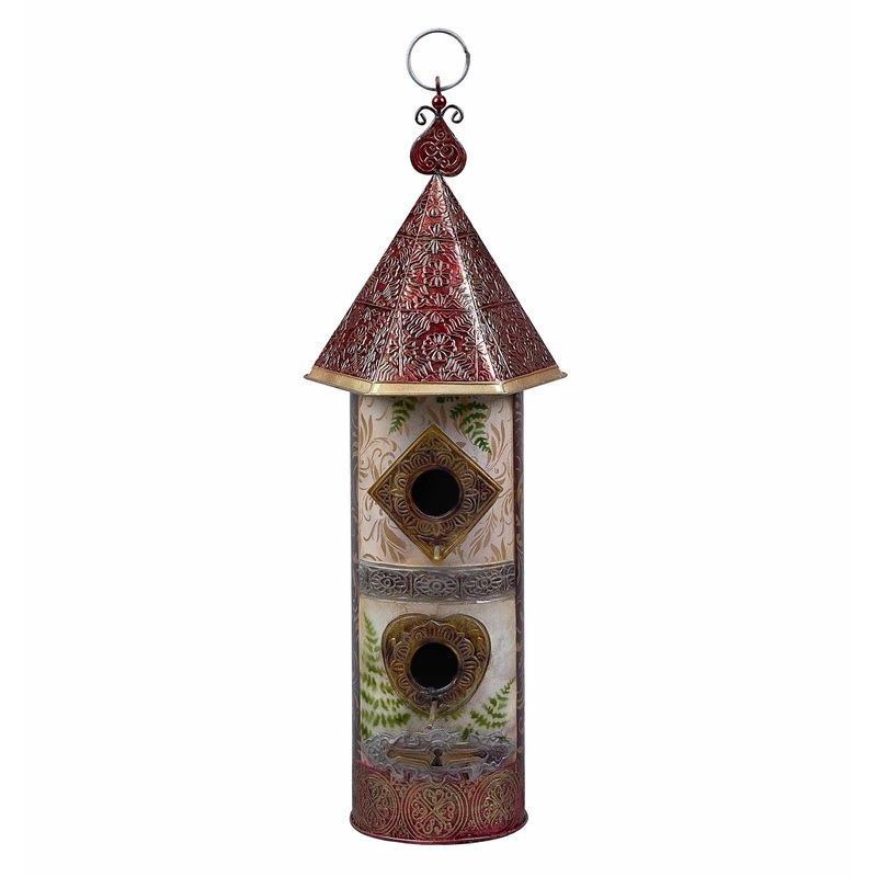 Double Bird Feeder Capiz Handmade in the Phillipines*