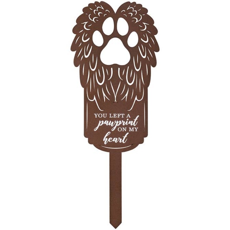 "Pawprint On My Heart" Memorial Garden Stake*