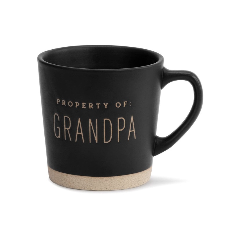 "Property of Grandpa" 16 oz. Mug Matte Black & Brown *