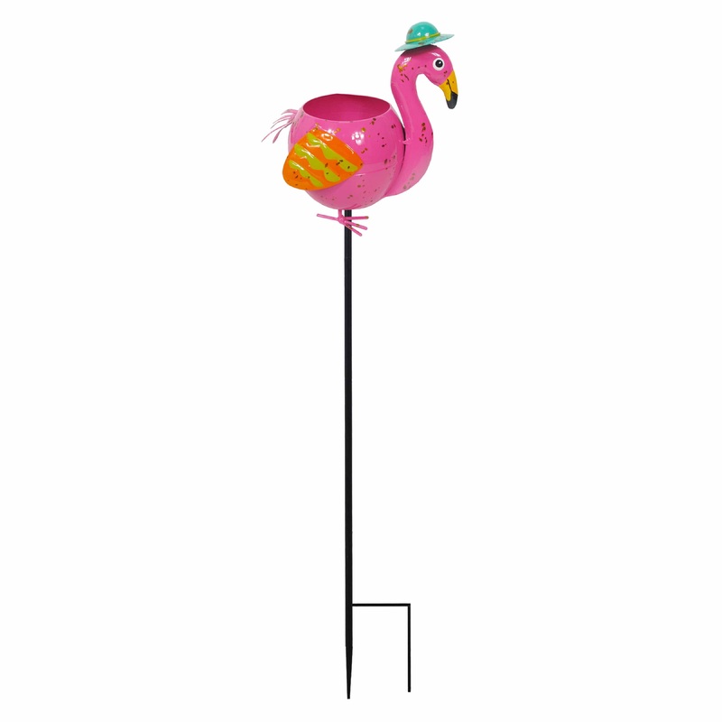 Mini Flamingo Planter Stake or Pot