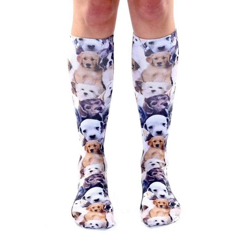 Puppies All Over Puppy Picture Women's Knee High Socks *