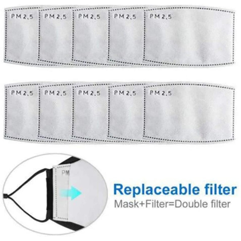 Replacement 10 Pack Filters For Face Masks Adults and Kids Sizes