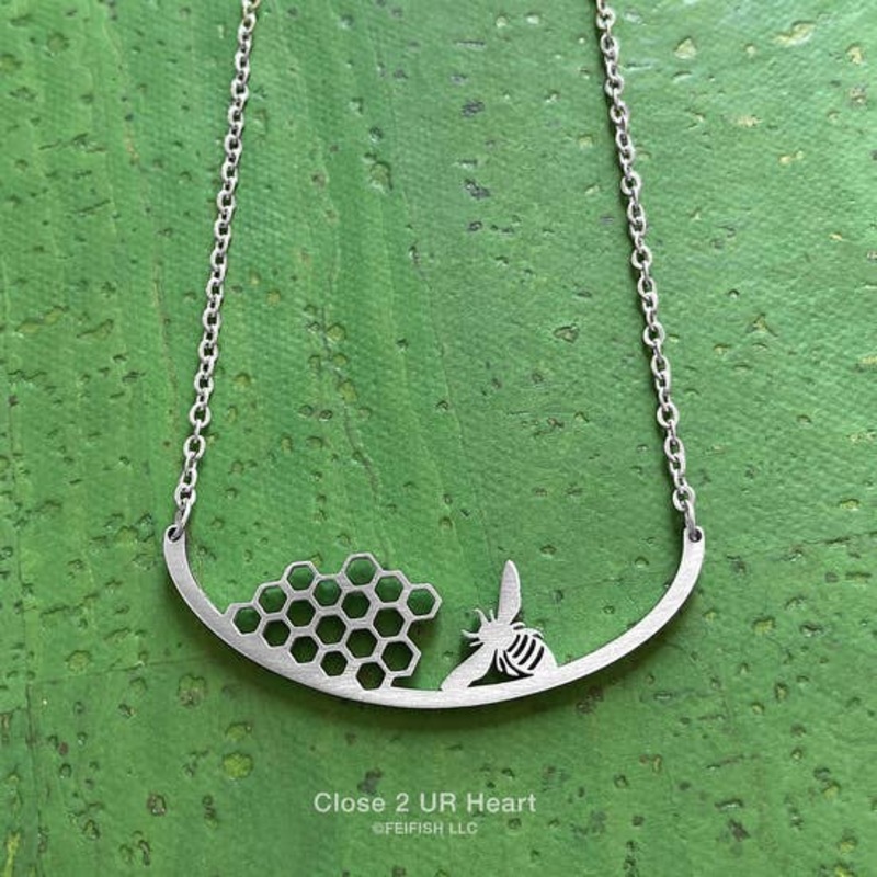 Bee, Dragonfly, Butterfly Stainless Steel Bar Pendants MADE IN USA!*