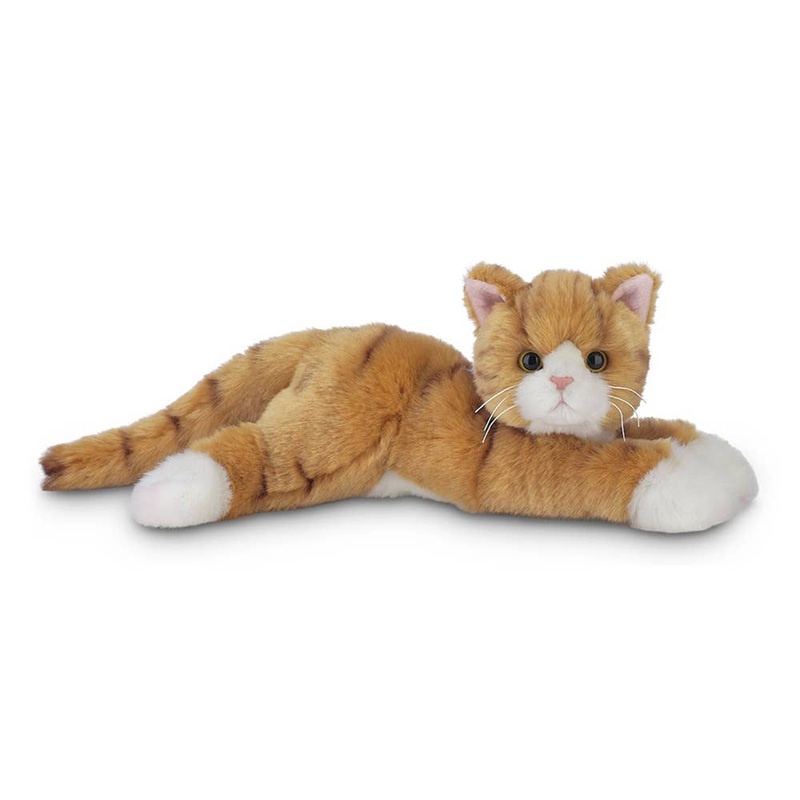 Plush Floppy Cats!  Siamese,Tabby,Gray or Orange Tabby, White, Black Plush Kitty Cats Lifelike-Bearington Collection