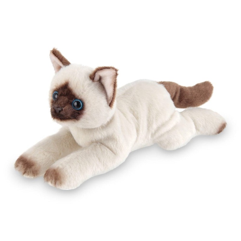 Plush Small Siamese Cat Floppy Lifelike and Loveable!