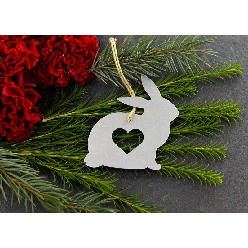 Bunny Rabbit Metal Ornament *