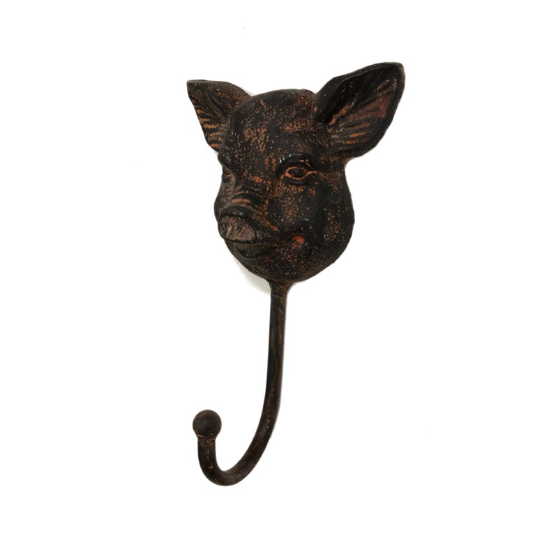 Cast Iron Pig or Cow Wall Hooks Farm House Country Decor for Pig & Cow Lovers! *