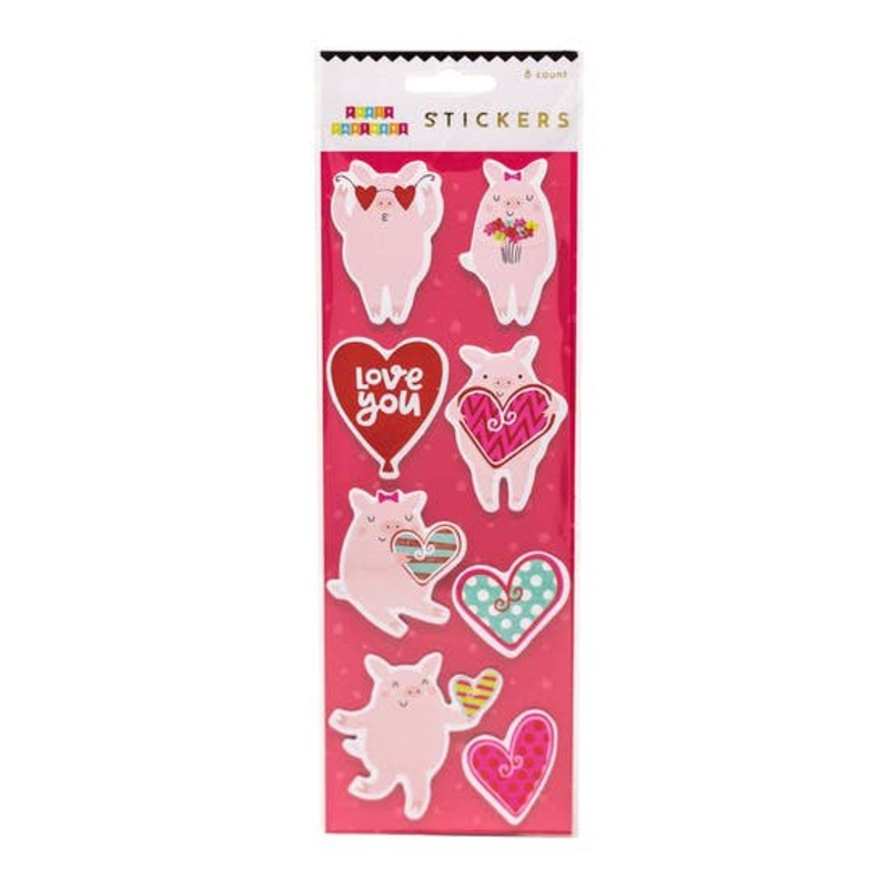 Pink Pig Iron On Patches, Stickers and Party Picks, Cutest, Happy Pink Pigs for Decoration!*