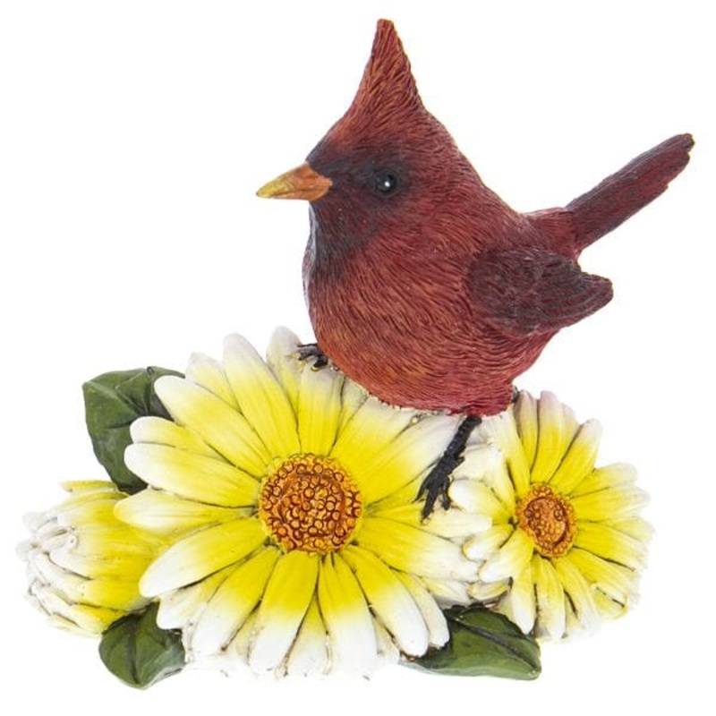 Resin Cardinal Flower Figurines "3 Colors"