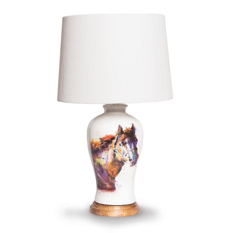 Western Inspired Poncho Horse Lamp - By Watercolor Artist Dean Crouser *