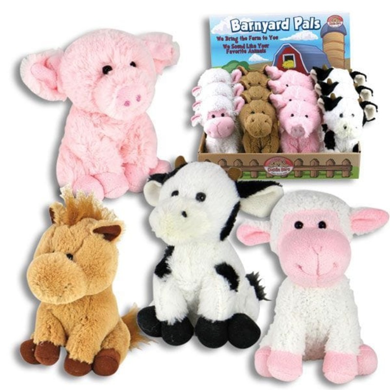 Barn Yard Pals Small Plush Farm Animals that Make Sounds!  Pig, Cow, Sheep, Horse *