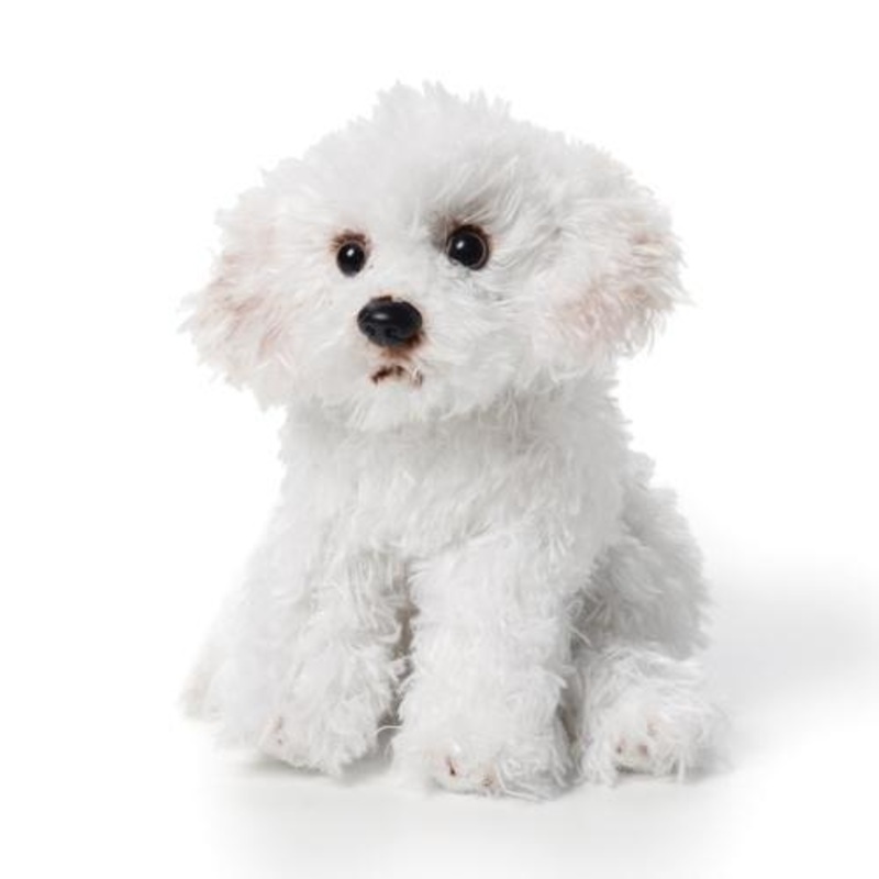 Plush Dogs: Bulldog, Bichon, French Bulldog Sitting Pose