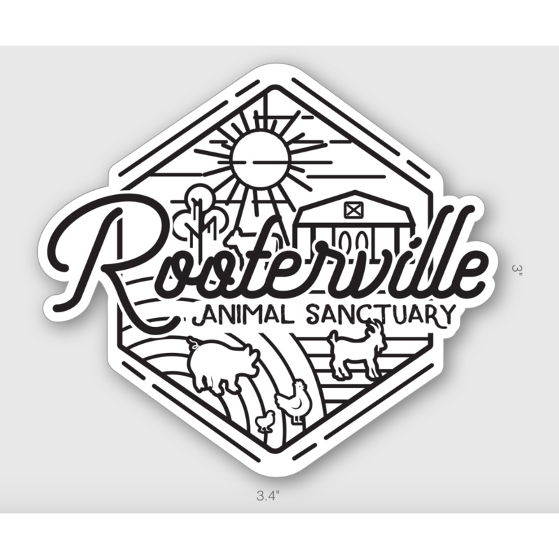 Rooterville Retro Cool Sticker!  Share your love for the BEST sanctuary in the world with the world!