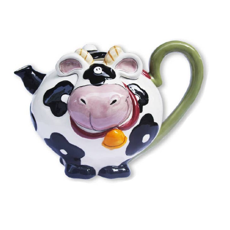 Cow Teapot Handmade and Painted