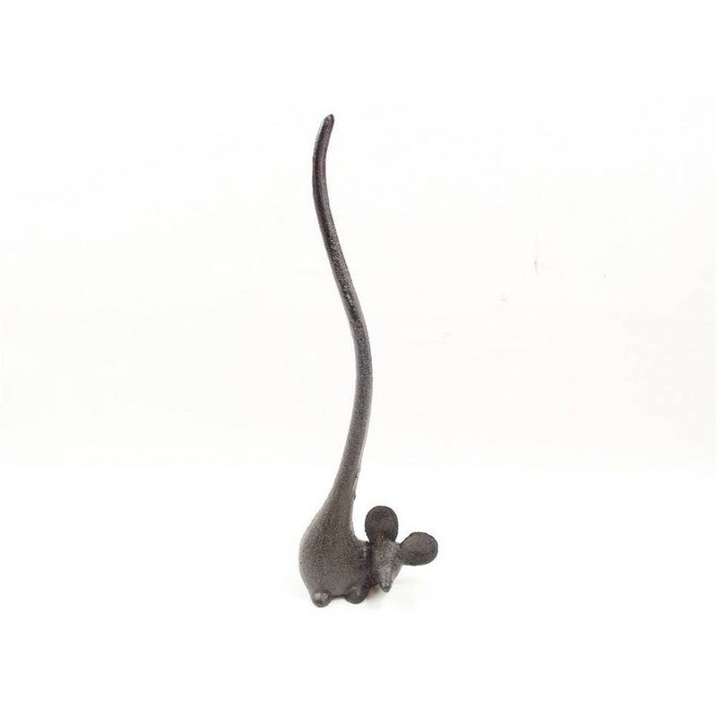 Mouse Paper Towel Holder 12" Cast Iron