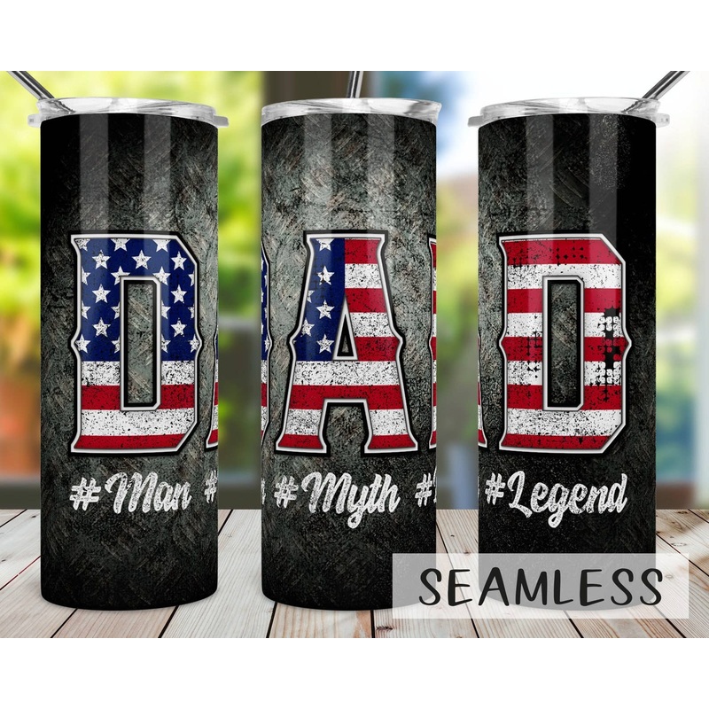 Patriotic Gift for Dad Tumbler, Fathers Day Gift