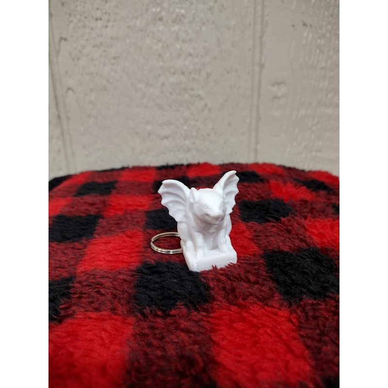 3D printed Flying pig with Gargoyle wings Keychains xxs