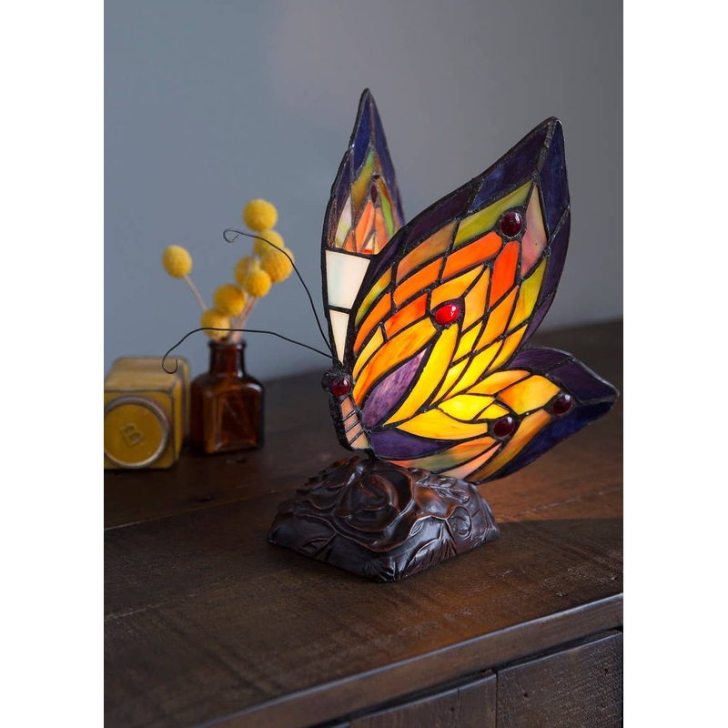 Butterfly Stained Glass Accent Lamp