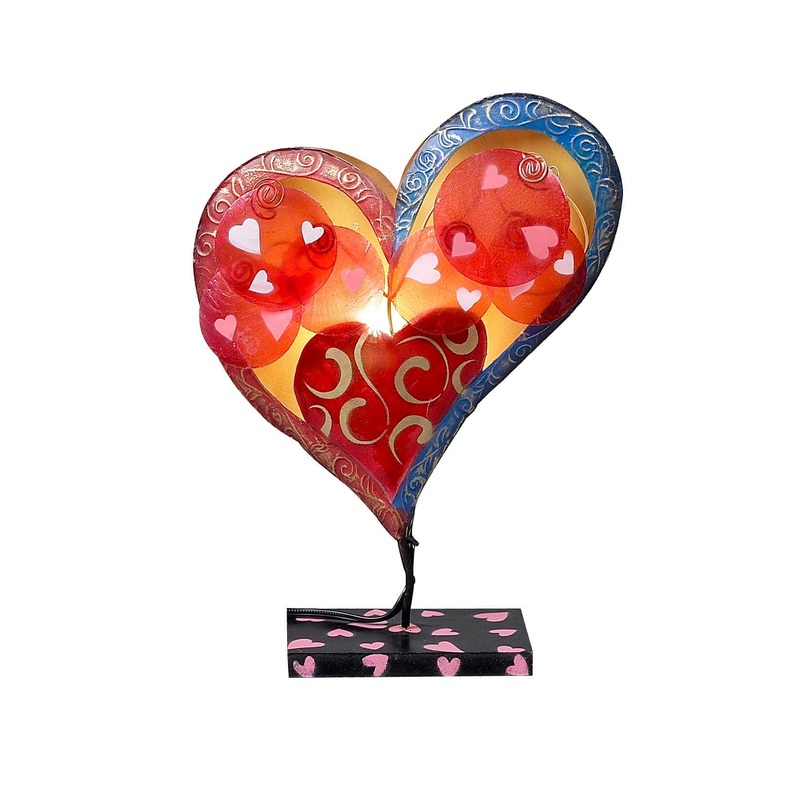 Capiz Heart Mural Lamp