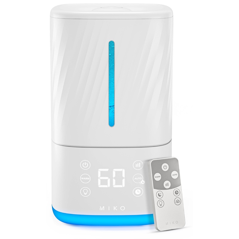 Cool and Warm Humidifier by Miko - Miko Ultrasonic Humidifier, Cool or Warm Mist