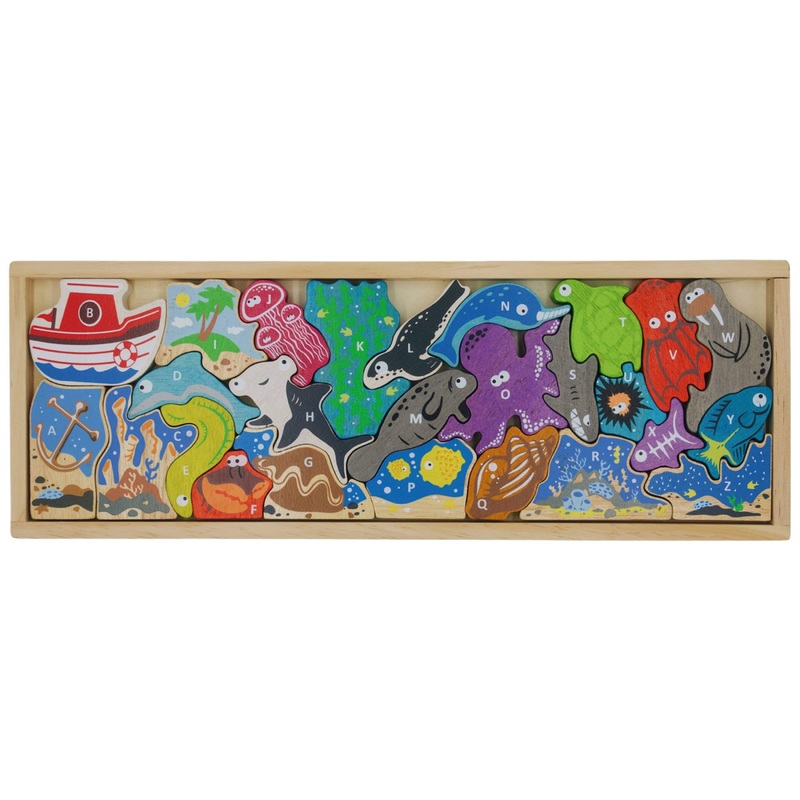 Ocean A to Z Puzzle & Playset