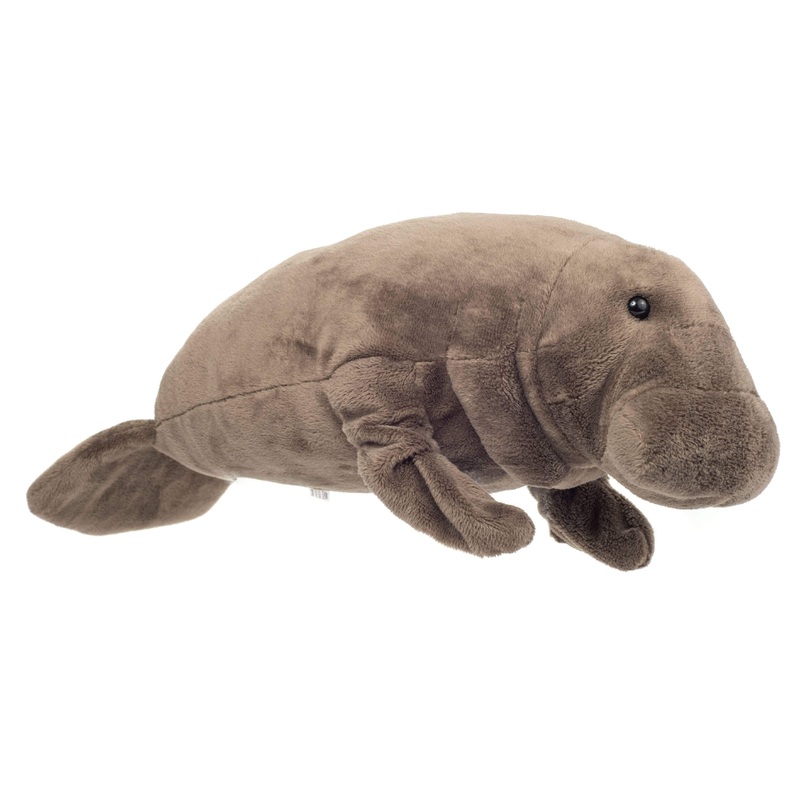 Realistic Plush Stuffed Manatee 40 cm - Eco-Friendly by Teddy Hermann