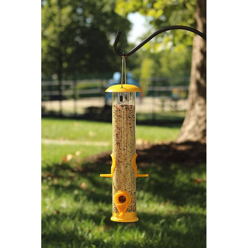 Ashman Sturdy Tube Bird Feeders-Set of 2, Green, Red or Yellow