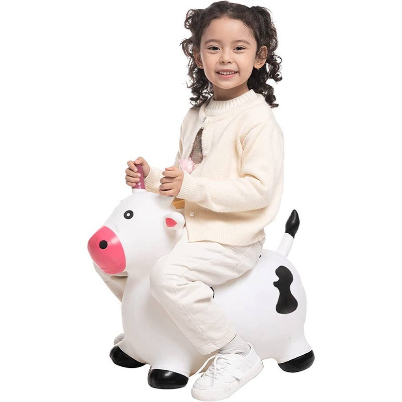 Cap Zone - Kids Jumbo Cow Inflatable PVC Jumping Hopper Toy